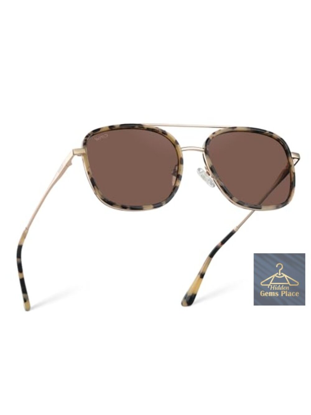 Polarized Double Bridge Aviator Sunglasses w/ Stainless Steel Frame UV400